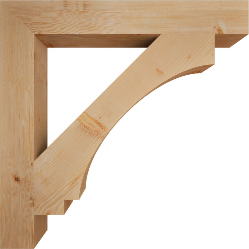 5 1/2"W x 44"D x 44"H Imperial Block Smooth Bracket, Douglas Fir, Douglas Fir (Smooth), 44" H x 6" W x 44" D
