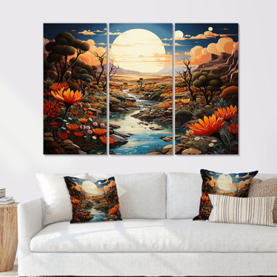 «Native Desert Oasis Blooms II» - art mural désert