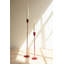 ENSEMBLE DE DEUX PORTE-BOUGIES EN BONBONNE ROUGE ET BLANC-131270167