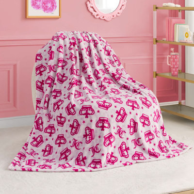 Juicy Couture 50" x 70" Plush Kids Throw Blanket