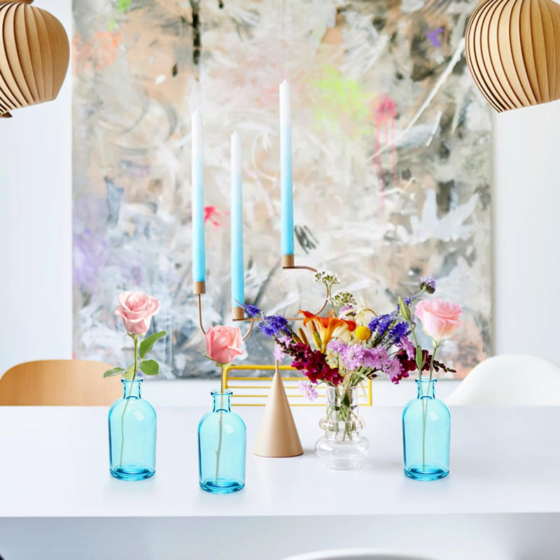 Glass Table Vase, Azure Blue