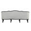 Canapé Agatho avec 3 coussins gris et brun foncé