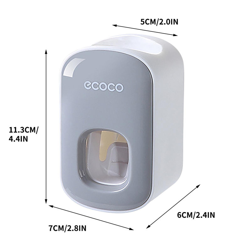 Automatic toothpaste squeezer Bathroom Nail- Wall-mounted Double-squeezer Lazy Automatic Toothpaste Squeezer, Gray