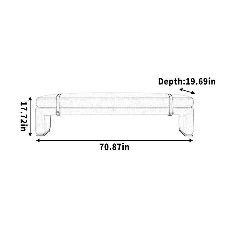Geraldton, 17.72" H x 70.87" W x 19.69" D