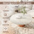 Meranda 35" Travertine Textured Round Coffee Table With Solid Wood Base, Sturdy Living Room Center Table For Small Space & Family Room-1528918234