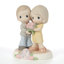 Figurine Precious Moments Couple tenant un bouquet de pivoines 40th Anniversary