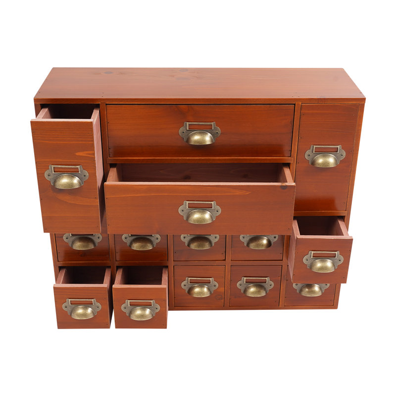 Old Color 14 Slot Drawer Storage Box Drawers Storage Cabinet Storage Cabinet With 14 Drawers
