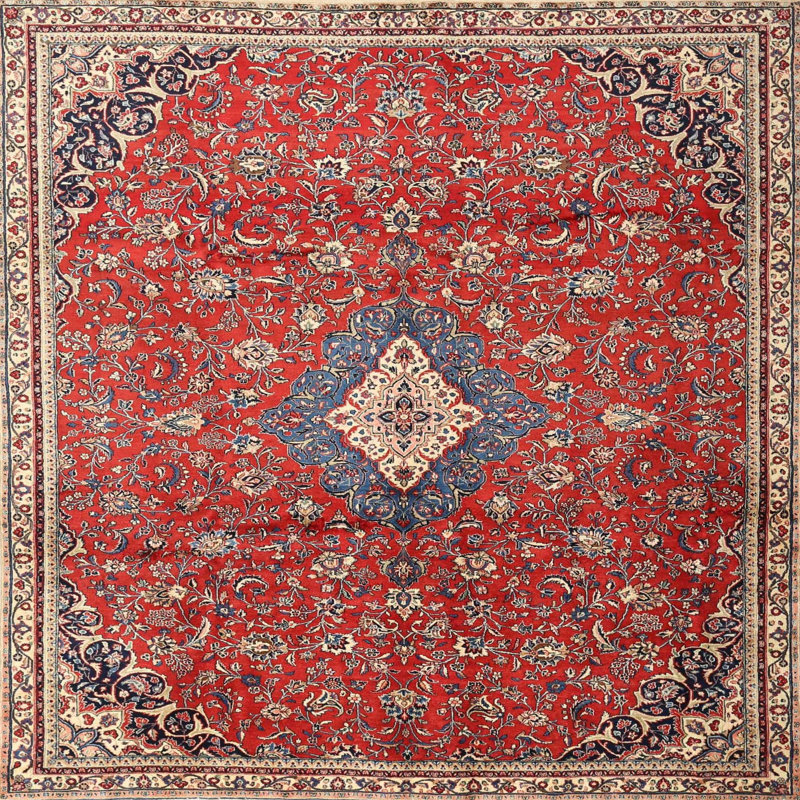 Sufyaan Oriental Indoor Rug, Square 4'