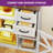  L-Shaped Corner Bookshelf With LED Lights & Drawers