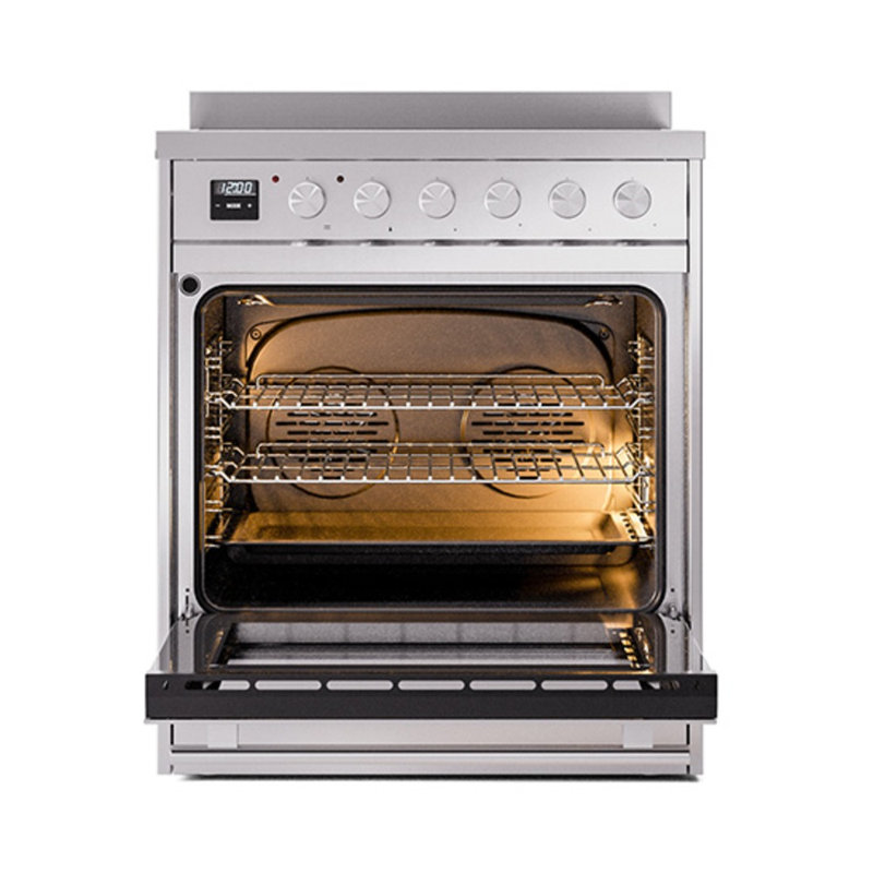 ILVE Professional Plus II Series 30 in. Induction Range with 4 Induction Elements (Solid Door), Stainless Steel