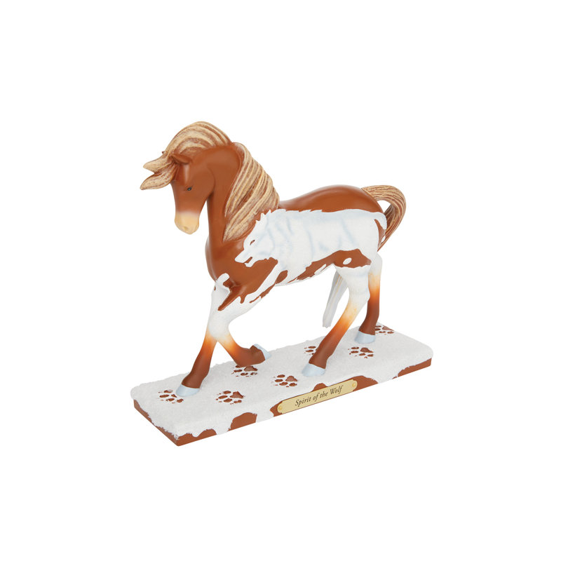 Sentier de poneys peints esprit du loup, figurine H 7,1 po