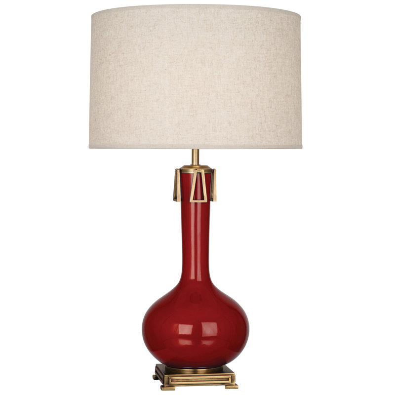 Athena Table Lamp, Oxblood