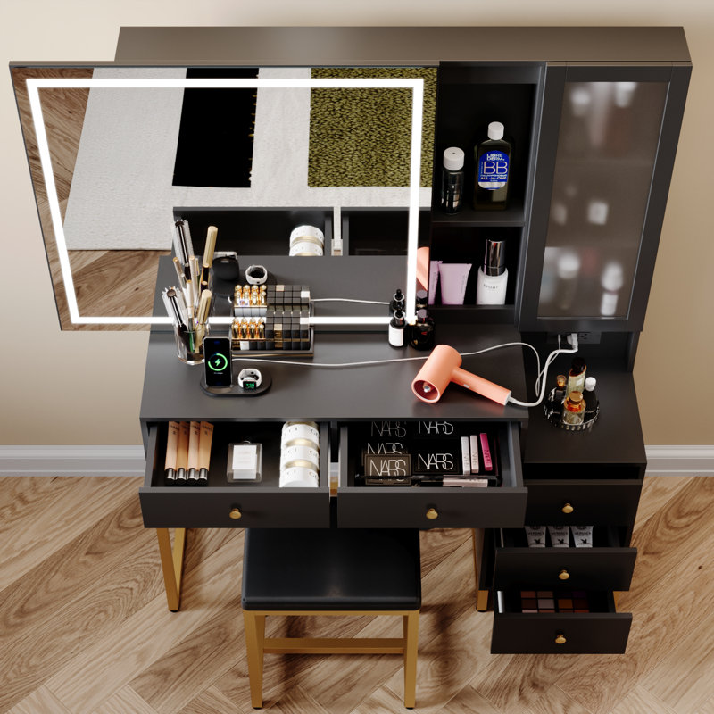 Quinnel Vanity, Black
