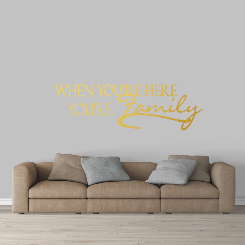 Adhésif mural "When you are you Famille", Or