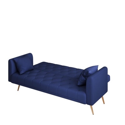 Cathal Velvet Sleeper convertible love seat sofa, American retro velvet, suitable for small living room, bedroom by Mercer41