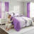 California King Size 9-Piece Lavender Leaf Bedding & Curtain Set (Queen/King/Cal King) - Quilted Microfiber Bedspread + Sheer Drapes-117095594