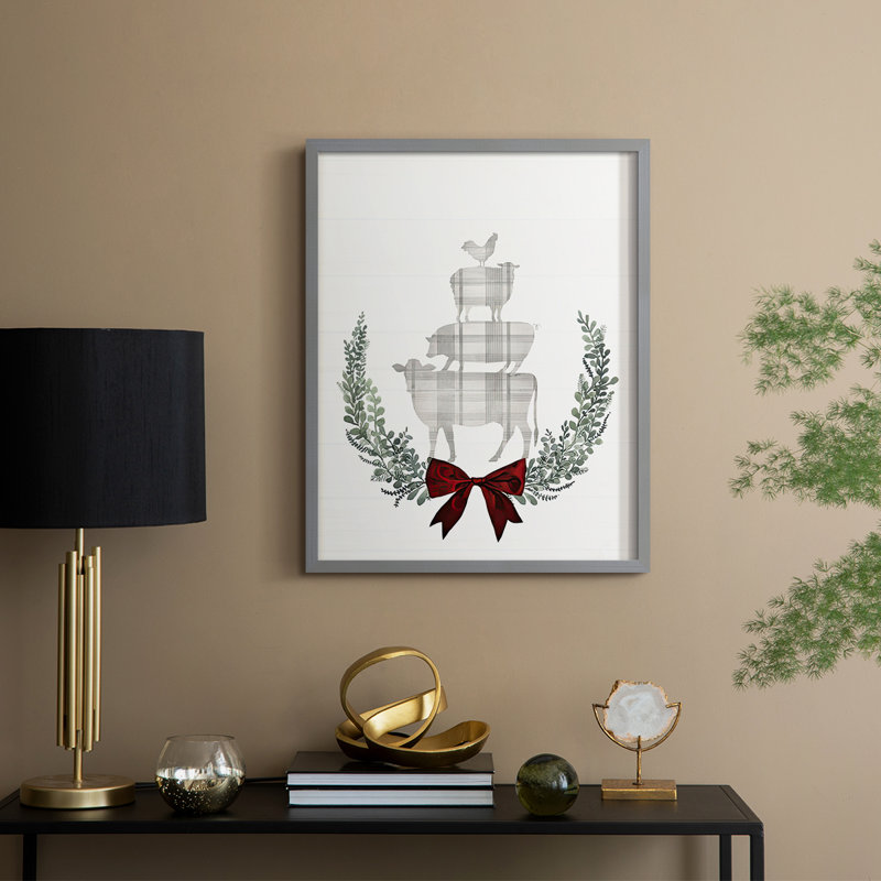 «Yuletide Animals II», Gris, H 11 po x l 9 po