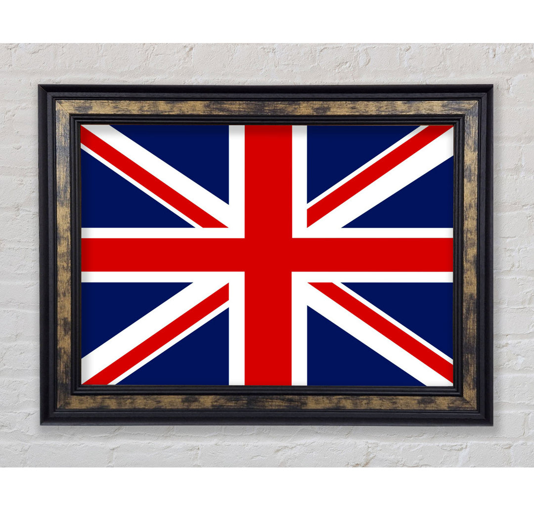 Britische Gerade Flagge Gerahmter Druck