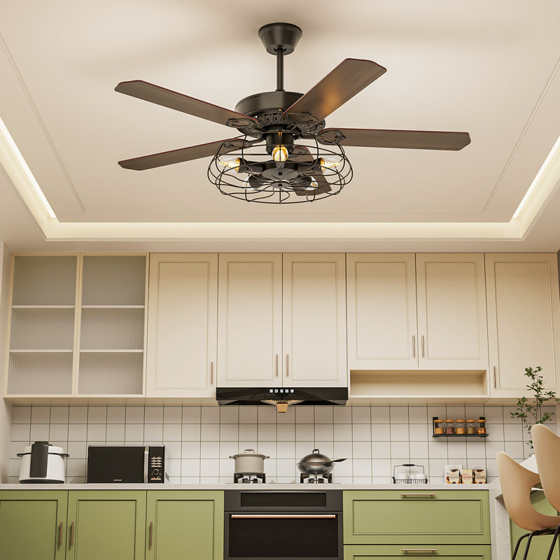 Ventilateur de plafond industriel 51 "avec télécommande 6 vitesses Kappenne