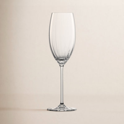 Prizma Ribbed Crystal Champagne Flute