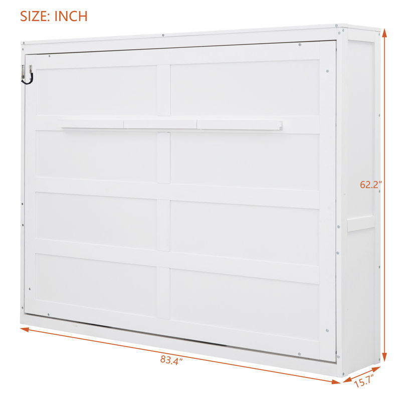 Murphy Bed Wall Bed, Full, White