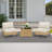 Modular Outdoor Sectional Sofa, PE Rattan Patio Conversation Set, All Weather Wicker Patio Furniture With Cushions And Coffee Table