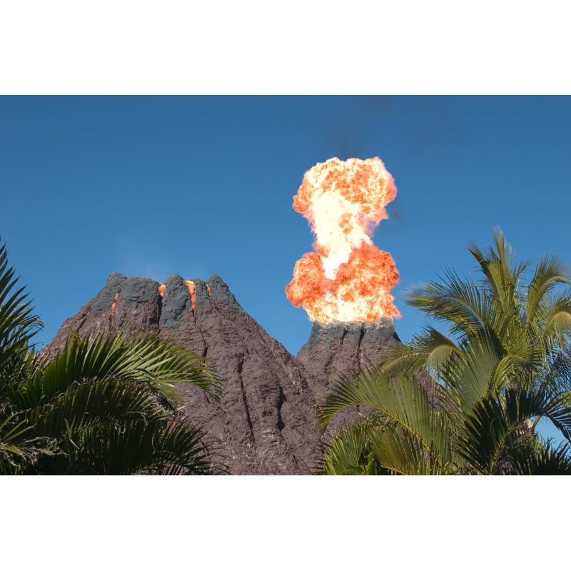 Erupting Volcano - Wrapped Canvas Print, 20cm H x 30cm W