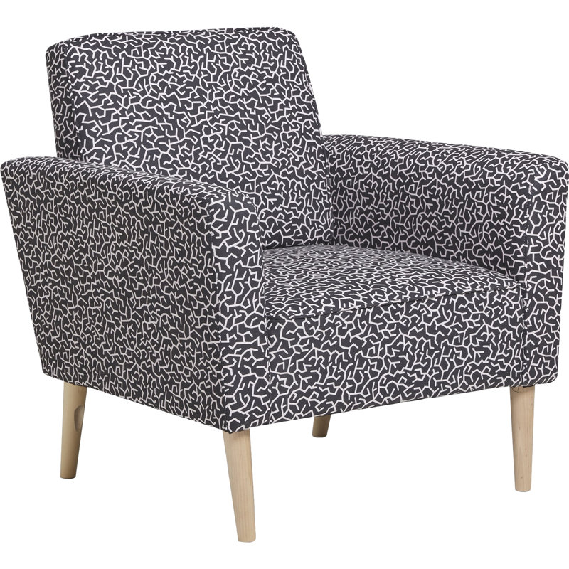 Rippeon Upholstered Armchair, Black