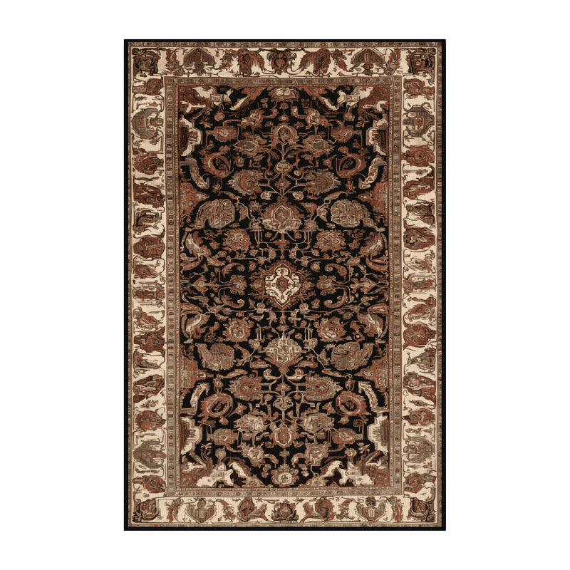 Tapis brun lavable à la machine, Tapis de couloir 2 pi x 5 pi