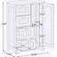 Armoire de rangement autoportante avec tablettes réglables