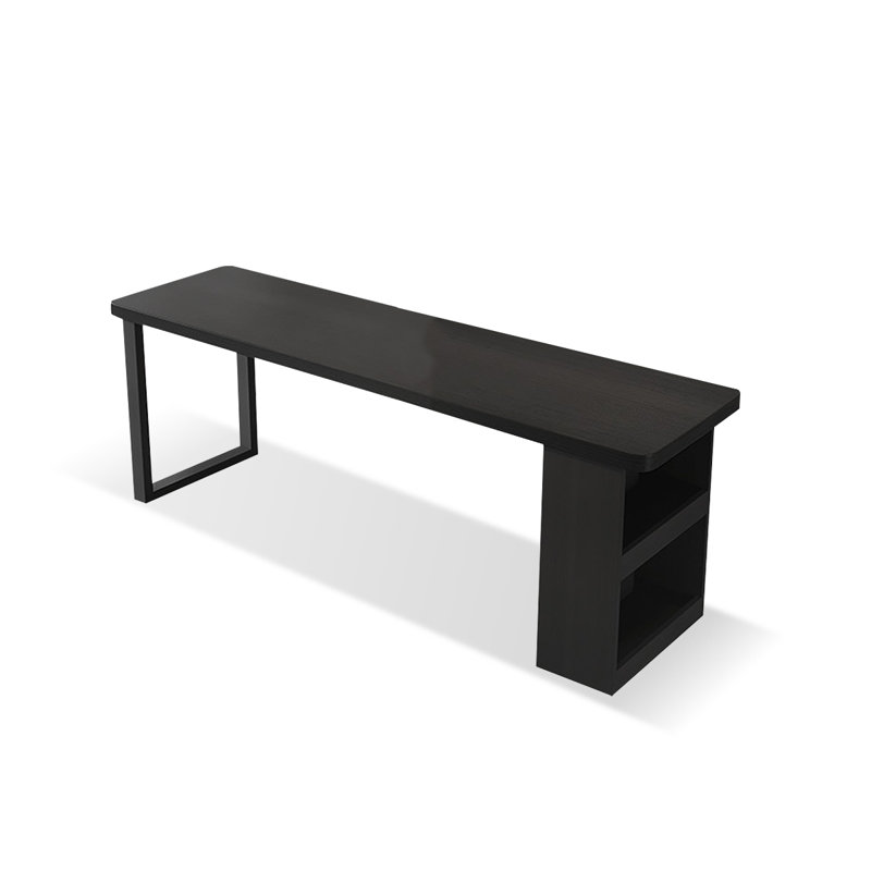 Bureau rectangulaire en bois massif noir, H 29,53 po x l 62,99 po x P 23,62 po