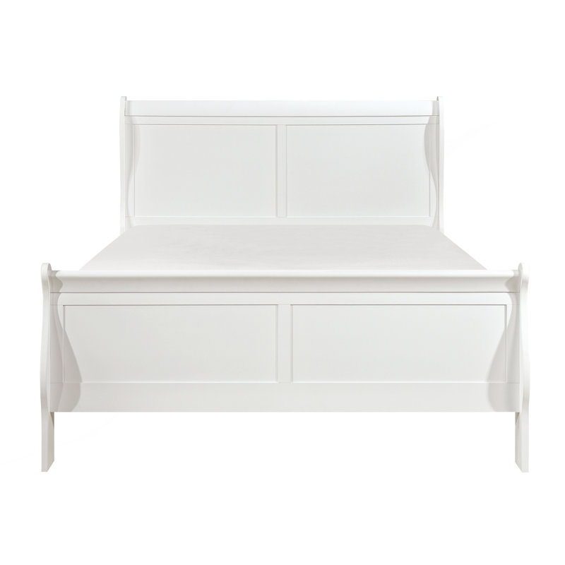 Cadre de lit Classic Louis Philipe, cadre de lit de style traditionnel, Grand lit, Blanc