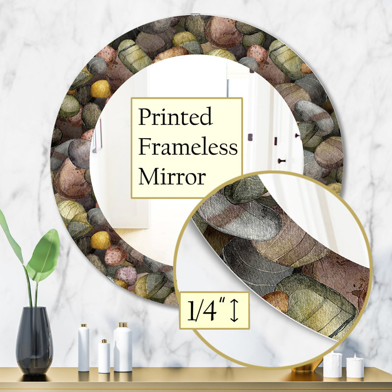 Accent Mirror, 31.5" H x 23.7" W, Sea and Shore Stones
