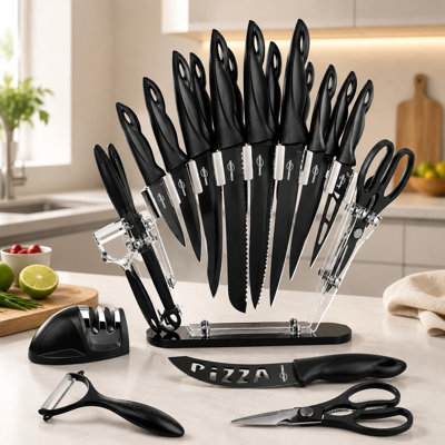 GVODE 18 Piece Stainless Steel Assorted Knife Set
