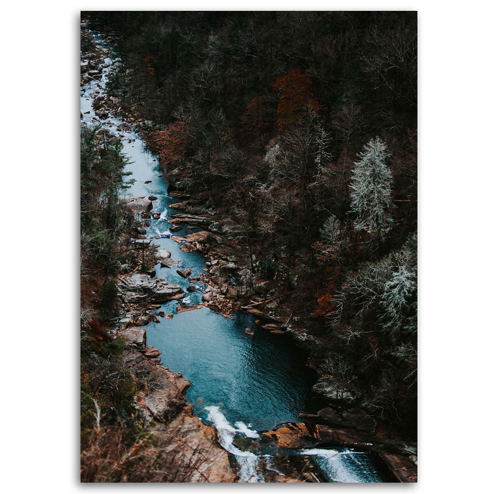 Leinwandbild Fluss im Wald