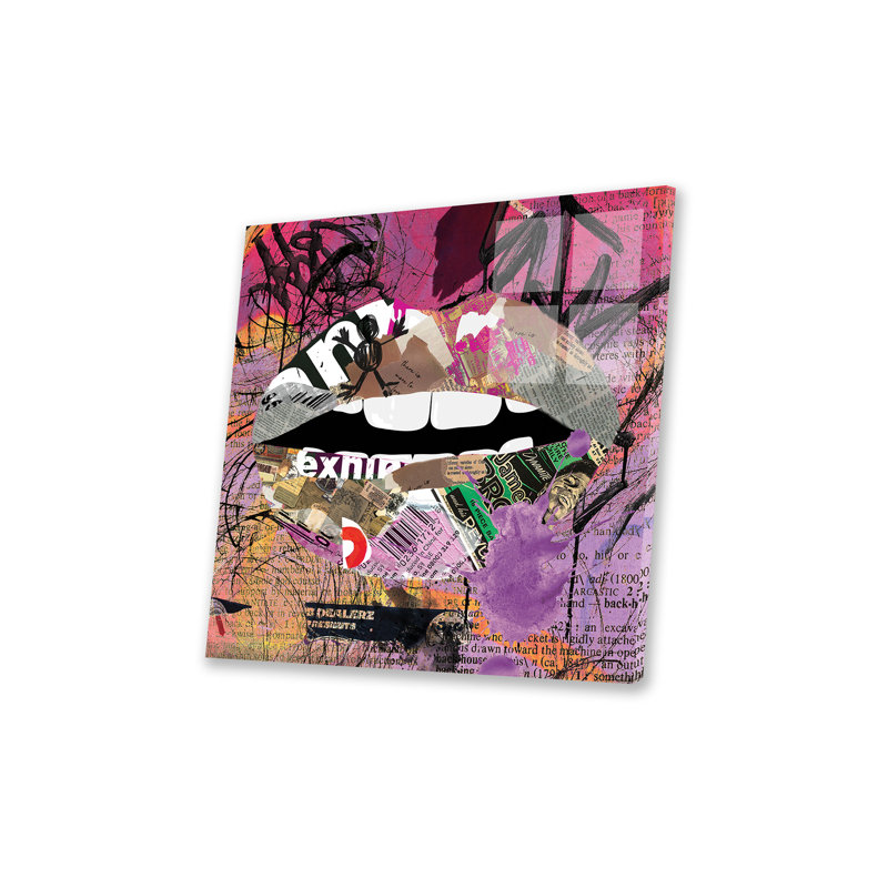 Graffiti Lips On plastique / acrylique par Art par Choni, peinture