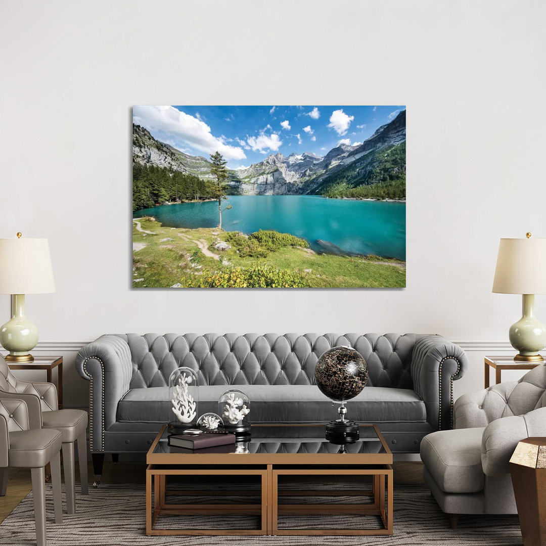 Oeschinen Lake In Switzerland by Jan Becke - Wrapped Canvas Gallery-Wrapped Canvas Giclée