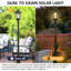 Lampadaire solaire en aluminium noir