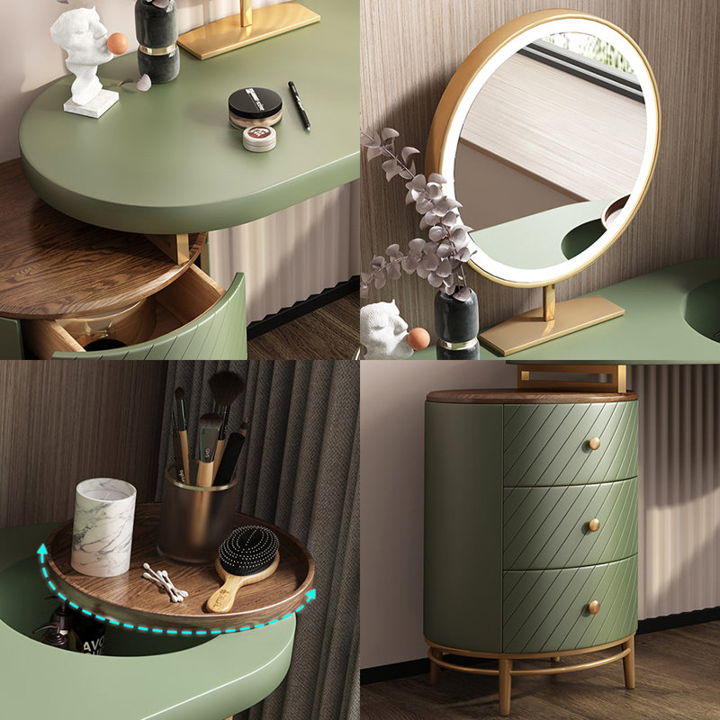 Dressing Table, Dressing Table + Grey Stool, Green