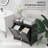Dual Tilt out Laundry Hamper Cabinet, Bathroom Storage Cabinet with 2-Compartment Hamper, Modern  Floor Cabinet