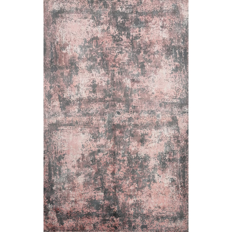 Tapis rose et gris Elegance