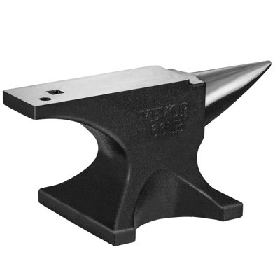 Single Horn Anvil, 66Lbs Cast Steel Anvil, High Hardness Rugged Round Horn Anvil Blacksmith, with Round and Square Hole, Large Countertop and Stable Base, Metalsmith Tool for Bending and Shaping