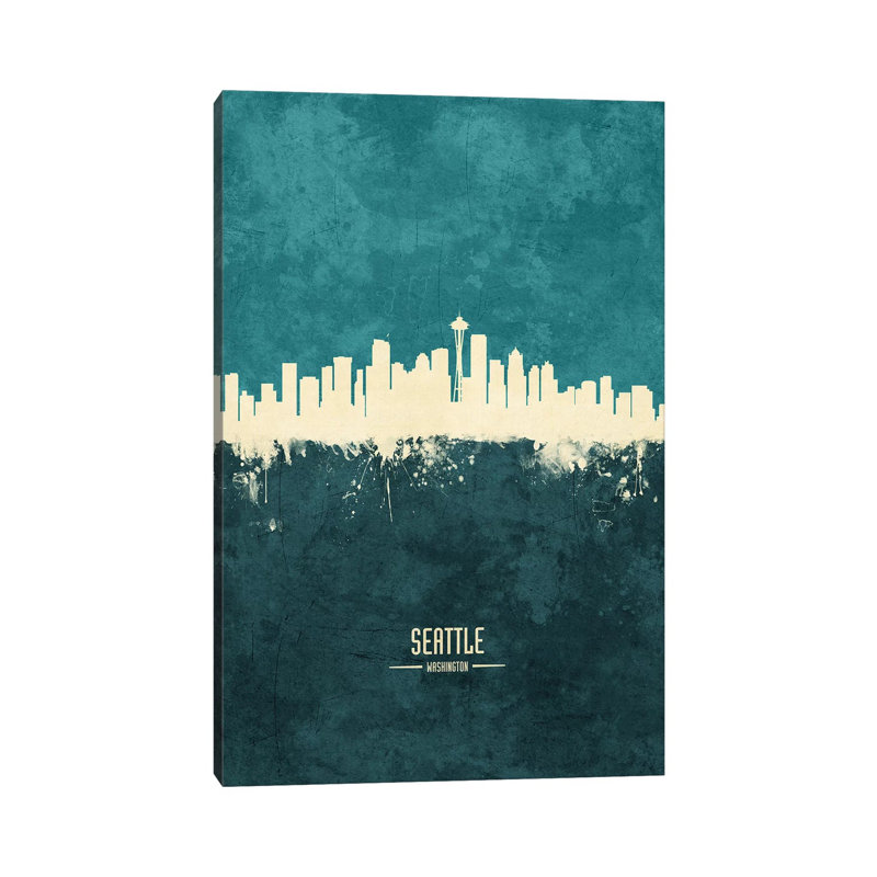 Seattle Washington Skyline by Michael Tompsett - Wrapped Canvas Print, 152.5 cm H x 101.5 cm W