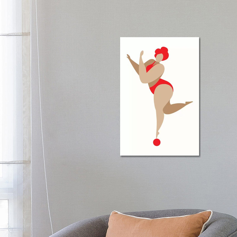 Dancing Queen - Red by Kubistika - Print on Canvas, 66.04cm H x 45.72cm W x 3.81cm D, Wrapped Canvas