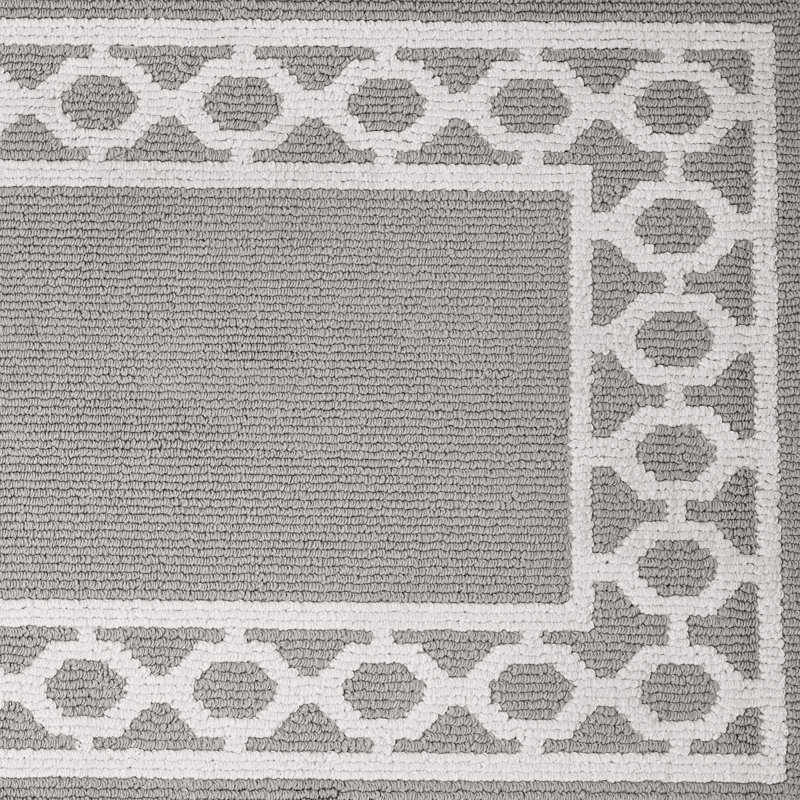 Jean Pierre New York Christine Border Machine Washable All Loop Tufted Rugs 1-Piece, Rectangle 2'2" x 3'9"