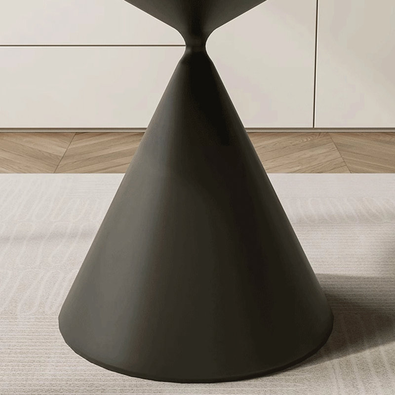 Retro Minimalist Round Walnut Dining Table, 29.5" H x 59.1" W x 59.1" L