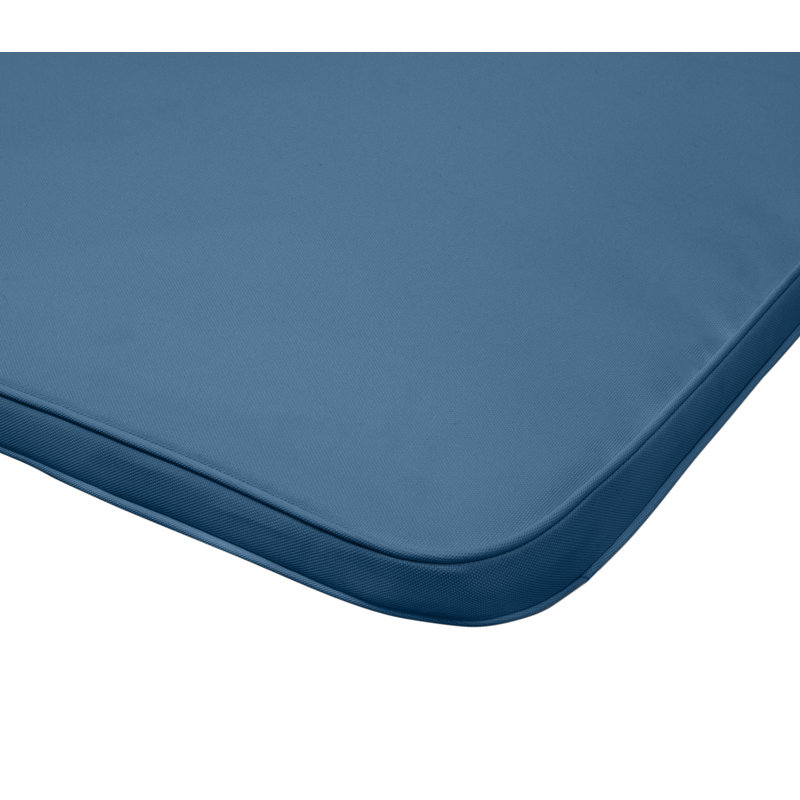 Outdoor 1.5'' Chaise Lounge Back Cushion, Blue, 2