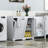 Laundry Cabinet With Doors And Shelf, Tilt-Out Laundry Hamper, Freestanding Style,  Adjustable Shelf