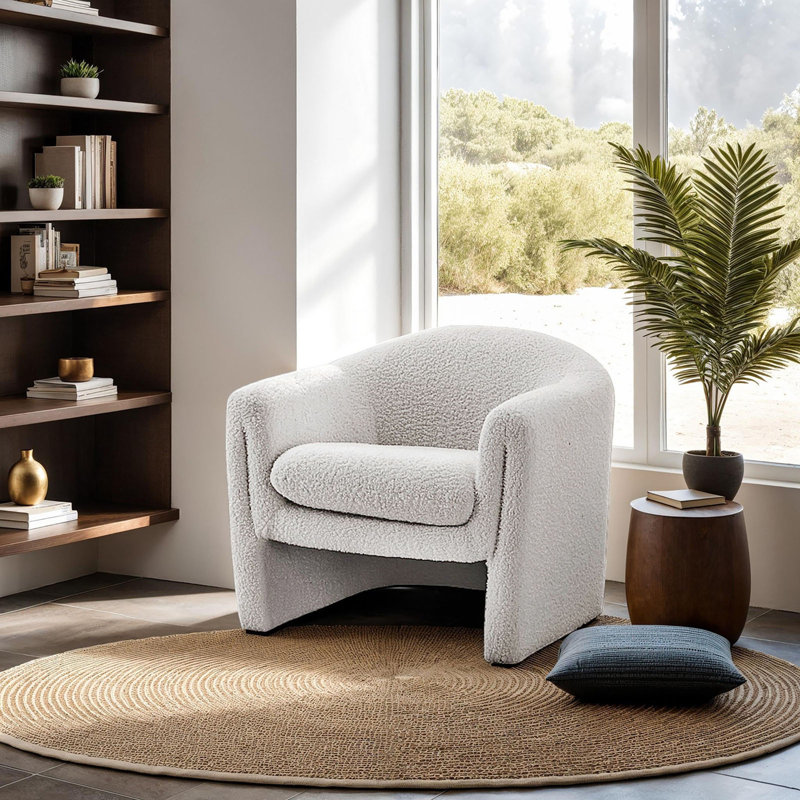 Chaise d'appoint contemporaine, Blanc