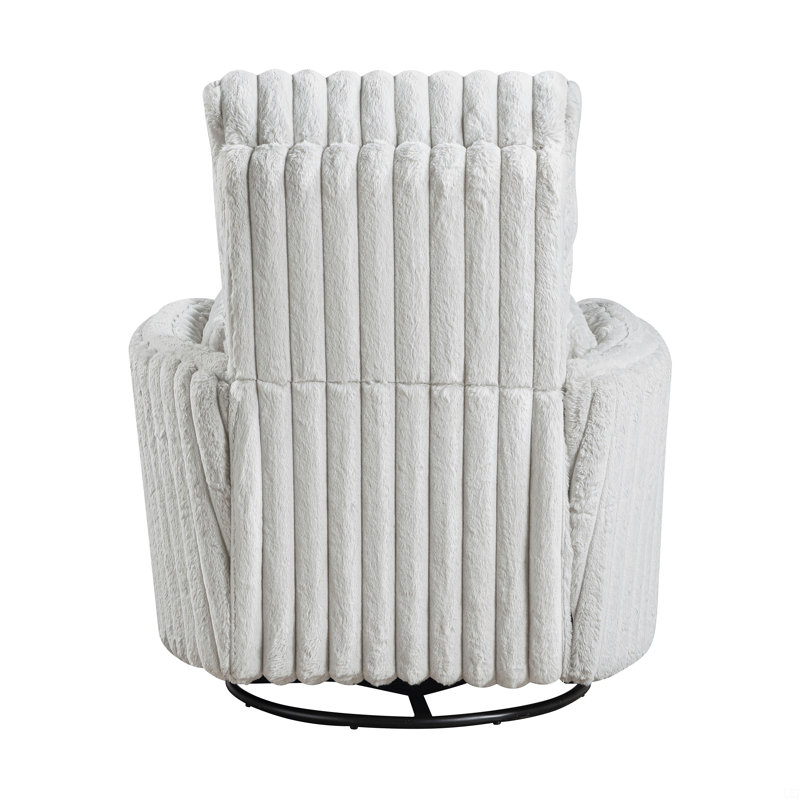 Fauteuil inclinable et pivotant rembourré Corduroy